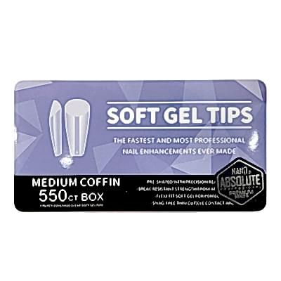 NANO ABSOLUTE SOFT GEL TİPS MEDIUM COFFIN 550 ADET G-776