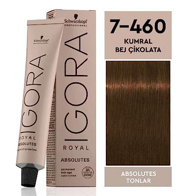 İGORA ROYAL SAÇ BOYASI 60 ML 7.460 KUMRAL BEJ ÇİKOLATA DOĞAL
