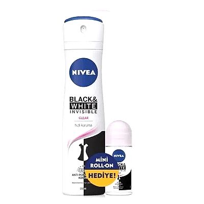 NIVEA DEO BAYAN INVISIBLE B & W 150ML.+ROLL ON 25ML SET