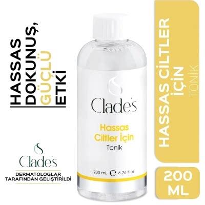 CLADES HASSAS CİLTLER İÇiN YÜZ TEMİZLEYİCİ TONİK 200ML.