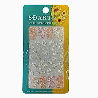 OCUS KABARTMA TIRNAK STİCKER GÜL 5D-K127