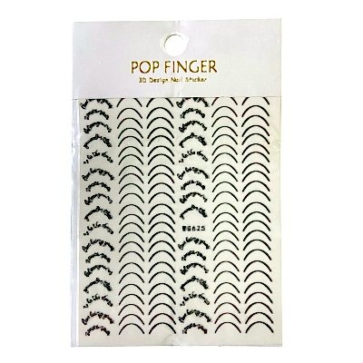 OCUS TIRNAK STİCKER SİYAH YAZI  WG-625S