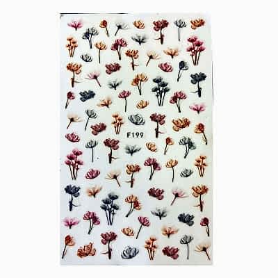 OCUS TIRNAK STİCKER ÇİÇEK F-199