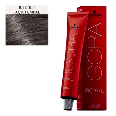 İGORA ROYAL SAÇ BOYASI 60 ML 8.1 KÜLLÜ AÇIK KUMRAL