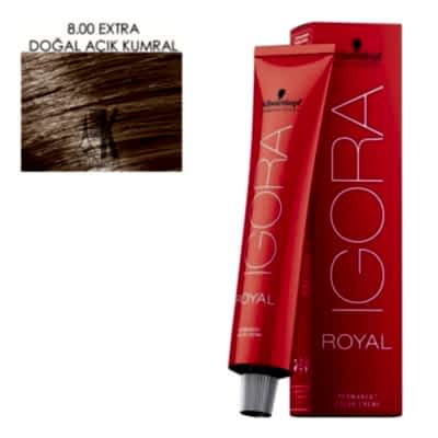 İGORA ROYAL SAÇ BOYASI 60 ML 8.00 EXTRA DOĞAL AÇIK KUMRAL