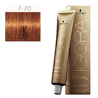 İGORA ROYAL SAÇ BOYASI 60 ML 7.70 KUMRAL-DOĞAL BAKIR