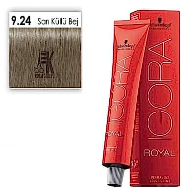 İGORA ROYAL SAÇ BOYASI 60 ML 9.24 SARI KÜLLÜ BEJ