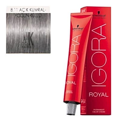 İGORA ROYAL SAÇ BOYASI 60 ML 8.11 AÇIK KUMRAL- YOĞUN KÜLLÜ