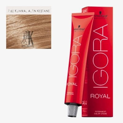 İGORA ROYAL SAÇ BOYASI 60 ML 7.65 KUMRAL ALTIN KESTANE