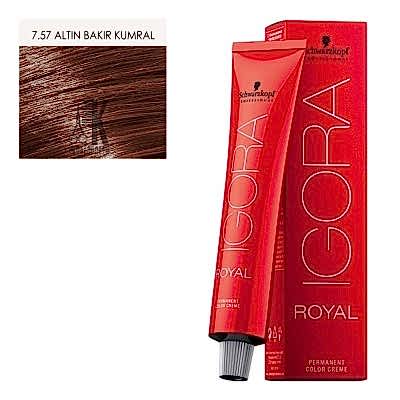 İGORA ROYAL SAÇ BOYASI 60 ML 7.57 ALTIN BAKIR KUMRAL