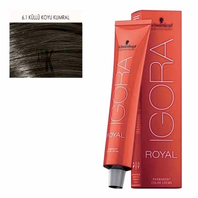 İGORA ROYAL SAÇ BOYASI 60 ML 6.1 KÜLLÜ KOYU KUMRAL