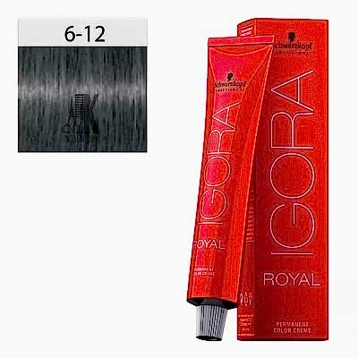İGORA ROYAL SAÇ BOYASI 60 ML 6.12 KOYU KUMRAL-KÜLLÜ