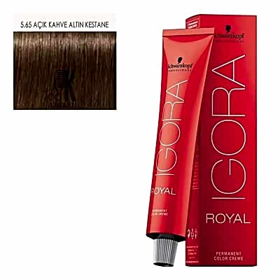 İGORA ROYAL SAÇ BOYASI 60 ML 5.65 AÇIK KAHVE ALTIN KESTANE