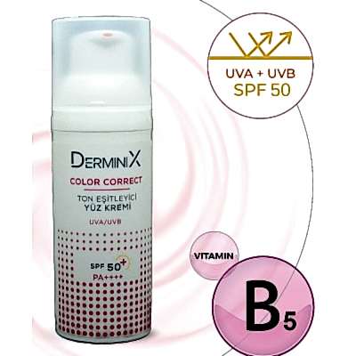 DERMİNİX TON EŞİTLECİYİCİ YÜZ KREMİ SPF-50+  50ML.