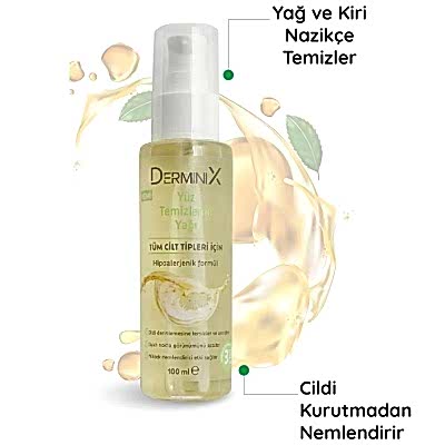 DERMİNİX CİLT VE MAKYAJ TEMİZLEME YAĞI 100ML