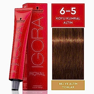 İGORA ROYAL SAÇ BOYASI 60 ML 6.5 KOYU KUMRAL-ALTIN