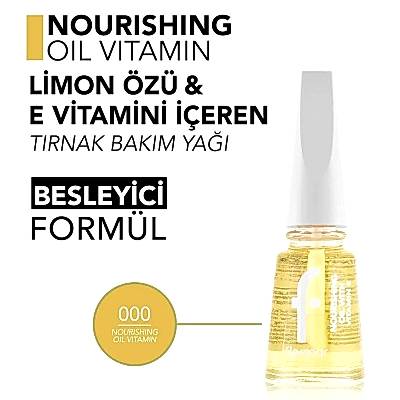 FLORMAR NOURISHING OIL WITH VITAMINE E 11ML. LİMON & VİTAMİN E TIRNAK BAKIM