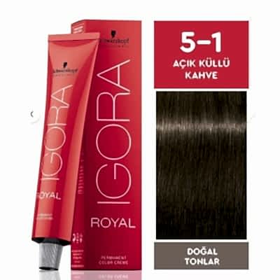 İGORA ROYAL SAÇ BOYASI 60 ML 5.1 AÇIK KAHVE KÜLLÜ