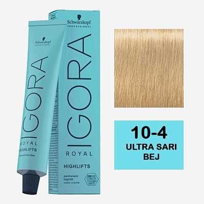 İGORA ROYAL SAÇ BOYASI 60 ML 10.4