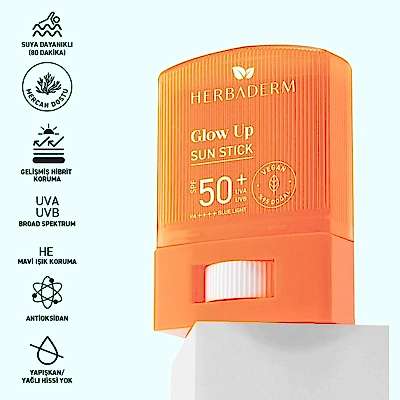 HERBADERM STICK YÜZ GÜNEŞ KREMİ VEGAN 50+ 19GR.