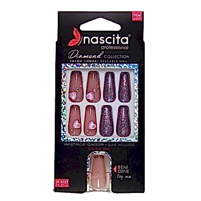 NASCITA DIAMOND COLLECTION TAŞLI TAKMA TIRNAK 24 LÜ NASNAIL00266