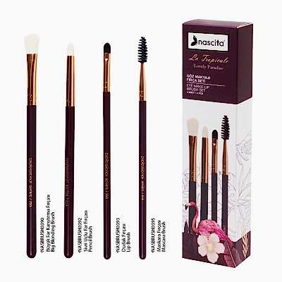NASCITA BORDO GÜNLÜK MAKYAJ FIRÇA SETİ 4LÜ NASBRUSHSET94