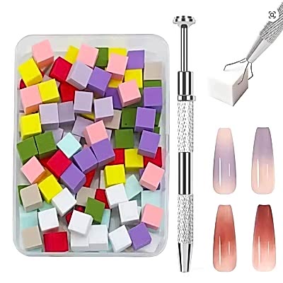 NAİL ART OMBRE TIRNAK TASARIM SÜNGERİ + KALEM SETİ