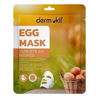 DERMOKİL KAĞIT MASKE 20GR. YUMURTA AKI - AKNEJENİK VE YAĞLI CİLTLER İÇİN