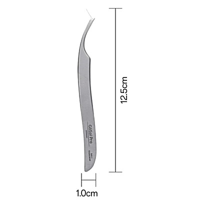 GÖSOL PRO İPEK KİRPİK CIMBIZI L ŞEKLİNDE KAVİSLİ 12CM. GT0017