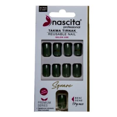 NASCITA RENKLİ TAKMA TIRNAK SQUARE 24 LÜ NASNAIL00162