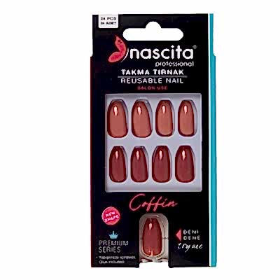 NASCITA RENKLİ TAKMA TIRNAK COFFIN 24 LÜ NASNAIL00147