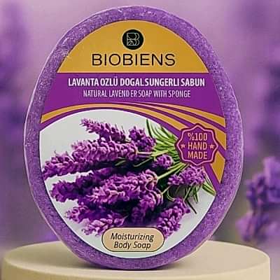 BIOBIENS LAVANTALI SÜNGERLİ SABUN 130GR.
