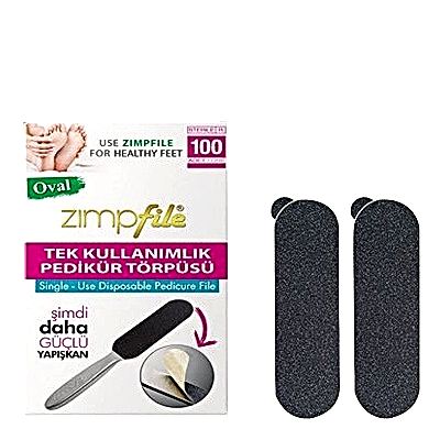 ZİMPFİLE TEK KULLANIMLIK PEDİKÜR ZIMPARA YEDEĞİ 100LÜ OVAL