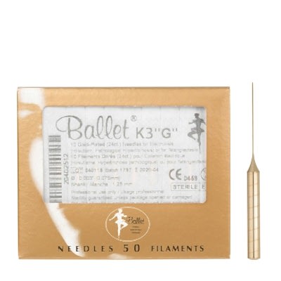 BALLET K3''G'' GOLD EPİLASYON İĞNESİ 0,075MM (5 ADET)