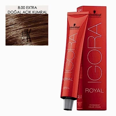 İGORA ROYAL SAÇ BOYASI 60 ML 8.00 EXTRA DOĞAL AÇIK KUMRAL