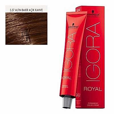 İGORA ROYAL SAÇ BOYASI 60 ML 5.57 ALTIN BAKIR AÇIK KAHVE
