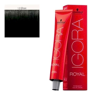 İGORA ROYAL SAÇ BOYASI 60 ML 1.0 SİYAH
