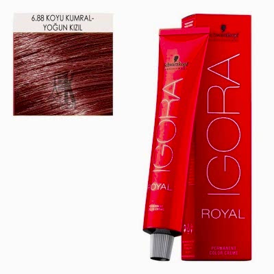 İGORA ROYAL SAÇ BOYASI 60 ML 6.88 KOYU KUMRAL-YOĞUN KIZIL