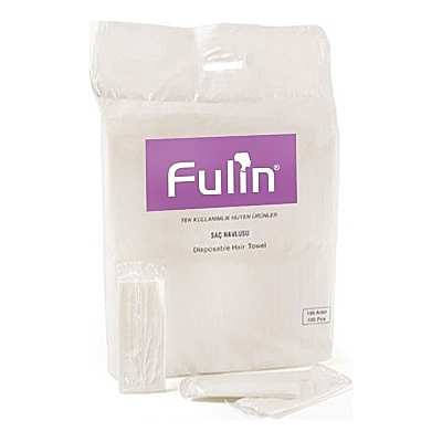 FULİN TEK KULLANIMLIK SAÇ HAVLUSU 100LÜ TEKTEK POŞETLİ
